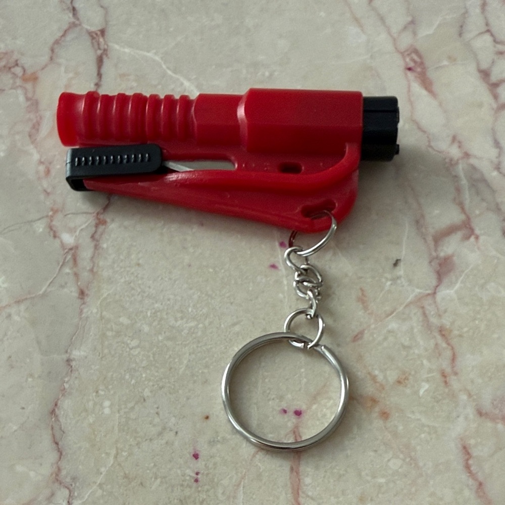 Red Emergency Keychain Tool